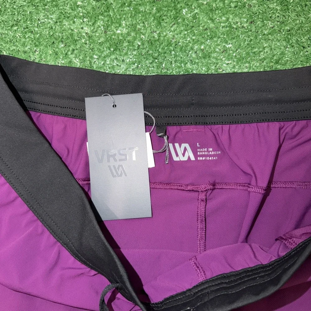 VRST Men's 7" Elevate Unlined Shorts Lrg Purple New Gym Drawstring - Picture 2 of 8